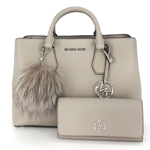 Michael Kors Handbags - 3PCS Michael Kors Camille LG Satchel Wallet Charms